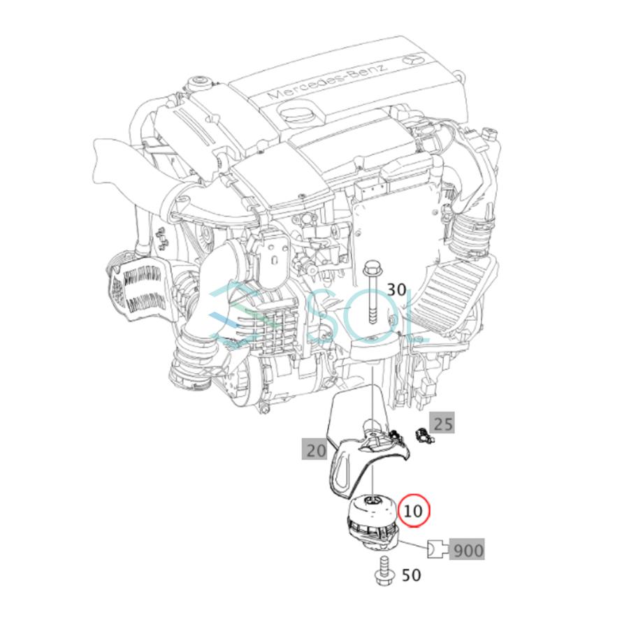 Mercedes-Benz ベンツ W204 W212 エンジンマウント 左右セット C180 