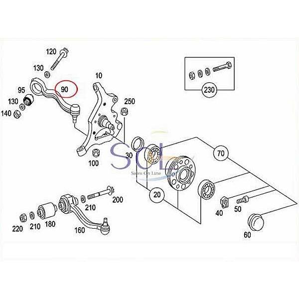 ベンツ W203 W204 フロント ラジアスアーム 左右セット C180 C200 C230 C240 C250 C280 C300 C320 C350 C32 C55 2043304311 2043304411｜solltd｜02