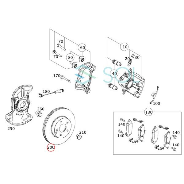 ベンツ   フロント ブレーキローター 左右セット