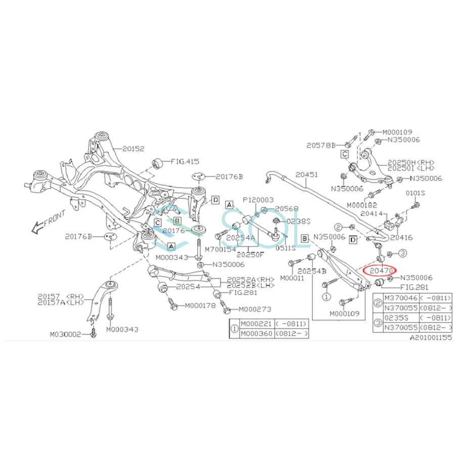SUBARU（スバル） インプレッサ GP3 リア スタビリンク スタビライザー
