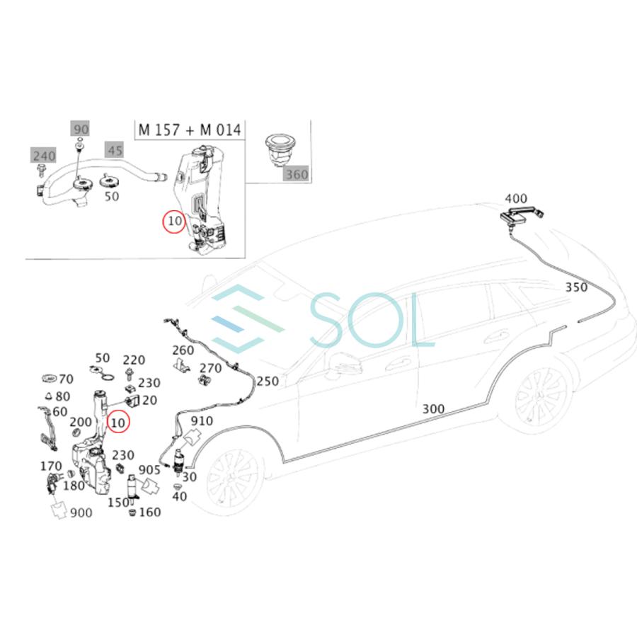 メルセデスベンツ MB W204 ウォッシャータンク Mercedes-Benz（メルセデス・ベンツ） 純正 ウォッシャータンク C