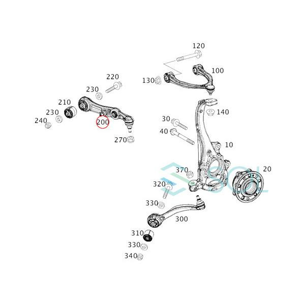 フロント コントロールアーム ロアアーム 左側 ベンツ W205  W213 C238 C180 C200 C220 C350 C63 E200 E220 E250 E300 E350 W257 CLS220｜solltd｜05