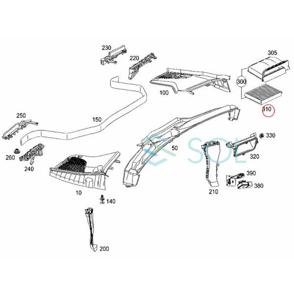 Mercedes-Benz（メルセデス・ベンツ） ベンツ W205 エアコンフィルター