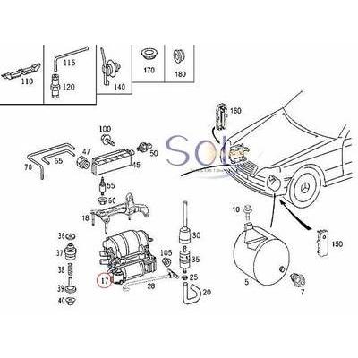ベンツ W220 エアサスコンプレッサー エアサスポンプ S350 S430 S500 S600 S55 2113200304 2203200104 出荷締切18時_5