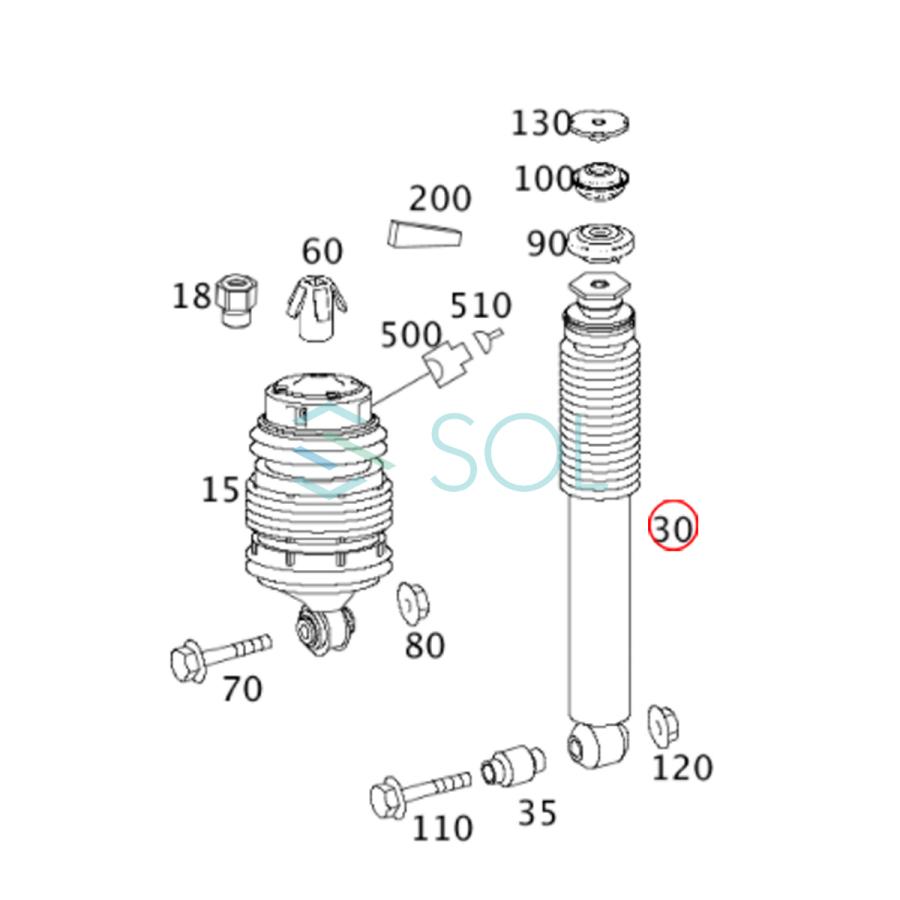 メルセデスベンツ　Eクラス　w211ワゴン　リアショックアブソーバー　未使用品 wps-533-1.jpg