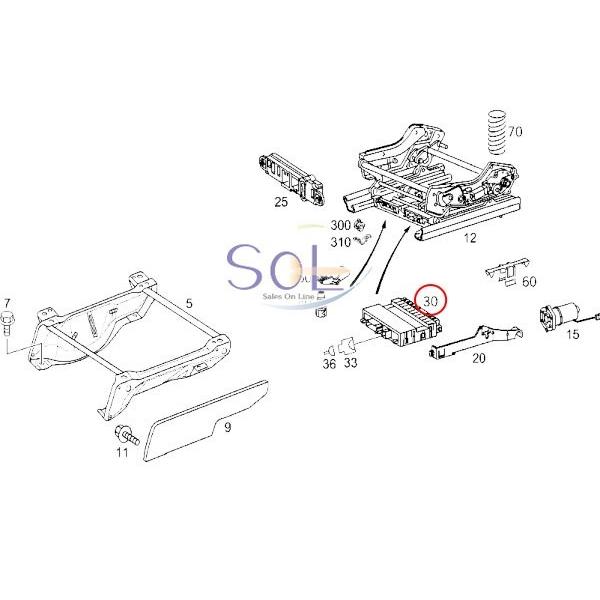 ベンツ W209 パワーシート コントロールユニット リレーユニット 運転 