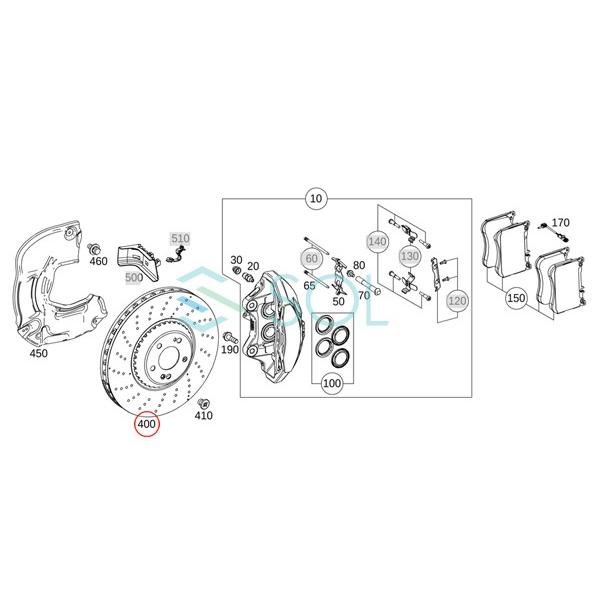 Mercedes-Benz（メルセデス・ベンツ） ベンツ W222 フロント ブレーキ
