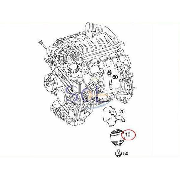 Mercedes-Benz ベンツ W203 W209 W211 R230 エンジンマウント 左右 