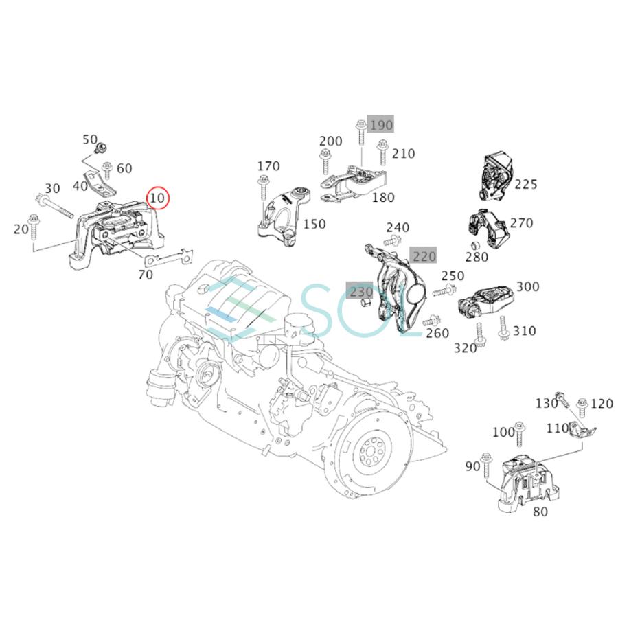 ベンツ エンジンカバー W246 W176X156 C117 ベンツ エンジンカバー W246 W176X156 C117 ベンツ エンジンカバー