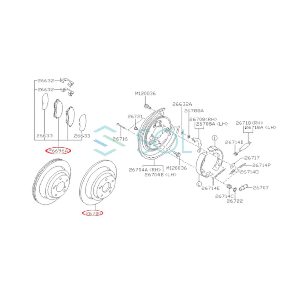HAPAD スバル インプレッサ GC8 GF8 GDB GGB GDA GGA リア ブレーキ  