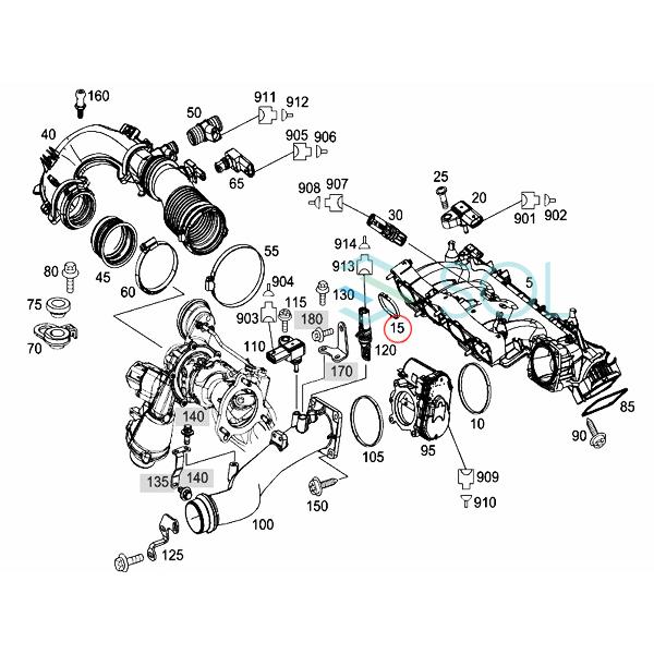 送料185円 ベンツ W176 W246 W204 W205 インテークマニホールドガスケット A180 A250 B180 B250 C180 C200 C250 C350 2700960180