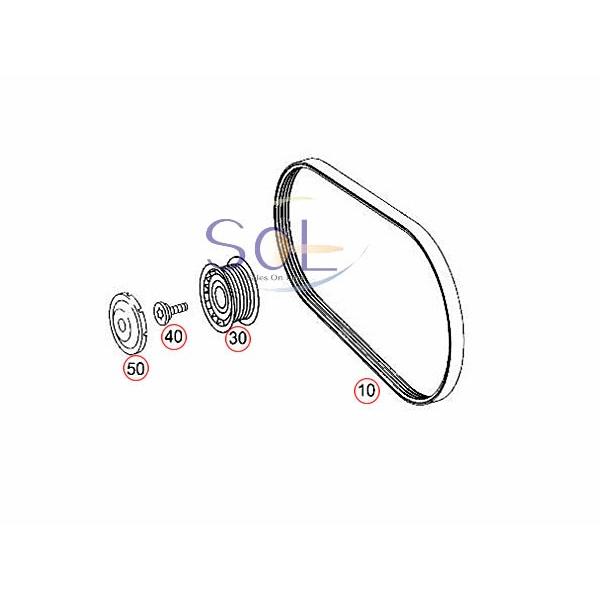 ベンツ R171 W209 ベルトテンショナー プーリー ファンベルト 3点セット SLK200 CLK200 2712000270 2712060019 0139977492 出荷締切18時｜solltd｜03
