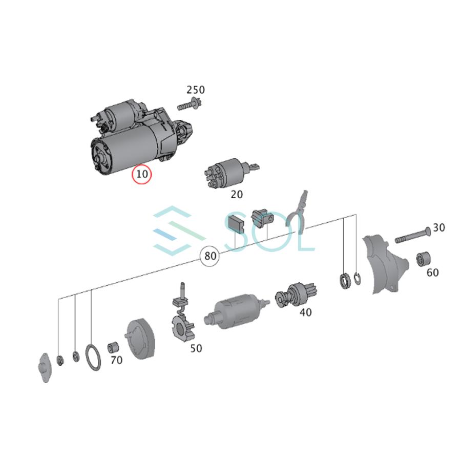 Mercedes-Benz（メルセデス・ベンツ） スターターモーター セル