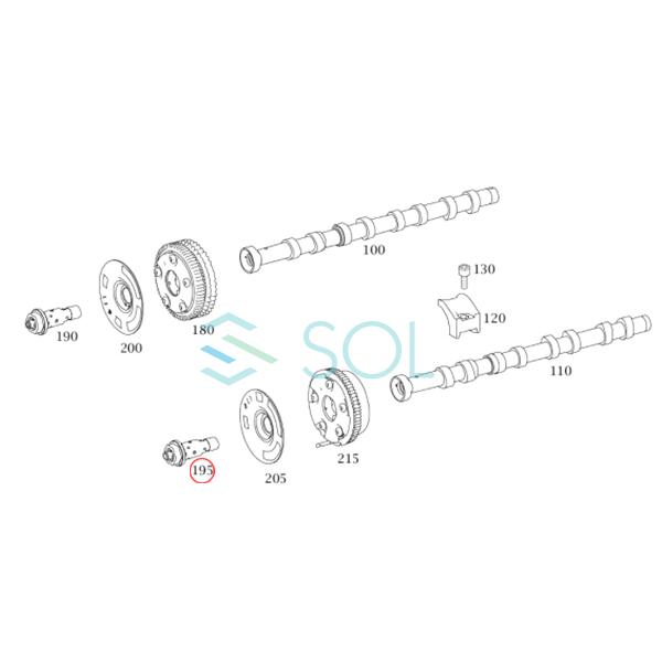 ベンツ W221 W219 R230 R171 W639 カムシャフト コントロールバルブ S350 S550 CLS350 CLS500 SL350 SL500 SLK280 SLK350 V350 2720500578｜solltd｜02