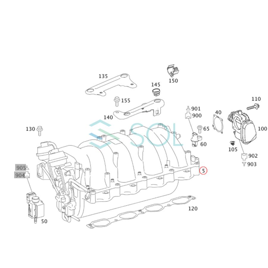 Mercedes-Benz ベンツ W463 W164 X164 W251 インテークマニホールド 