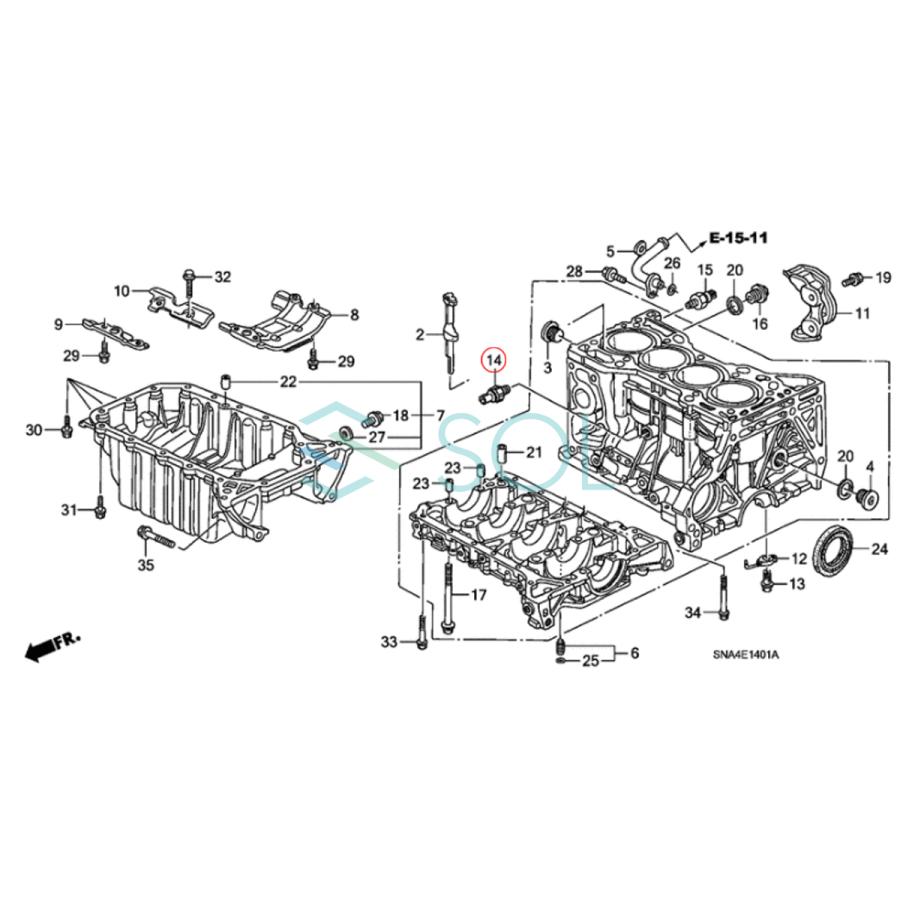 ホンダ アコード(CL7) インテグラ(DC5) S2000(AP2) ノックセンサー  