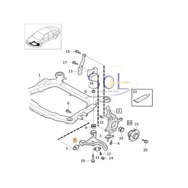 VOLVO ボルボ S60 V70II フロント コントロールアーム ロアアーム 左側 30635229 36012457 31387923 8649543 出荷締切18時｜solltd｜02