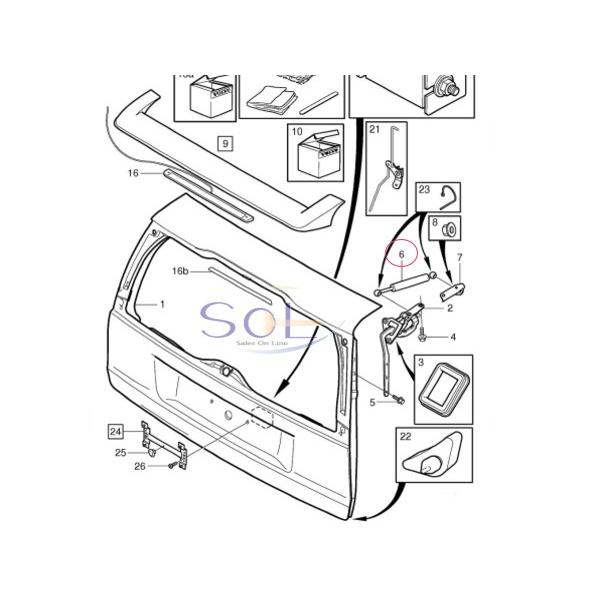 ボルボ VOLVO V70 XC70 リアゲートショックダンパー 左右セット