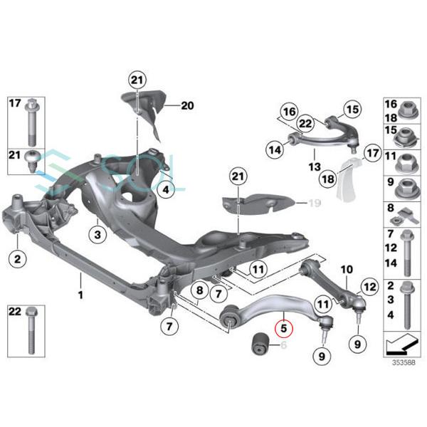 BMW　F10　528i　フロントプルストラットアーム　左右　新品未使用 BMW フロント プルストラットアーム/テンションロッド 左 | 5シリーズ
