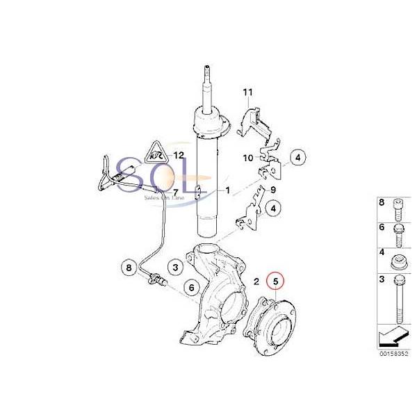 BMW BMW E90 E91 E92 E93 E89 Z4 フロント ホイールハブ 左右セット