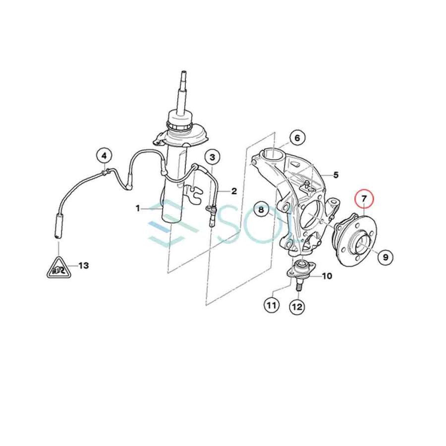 MINI（ミニ） BMW MINI R53 フロント ホイールハブベアリング 左右