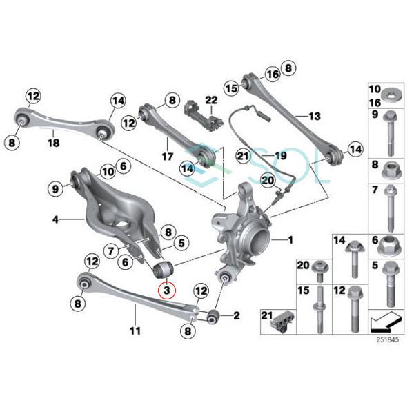 BMW BMW F30 F31 F34 F80 リア キャンバーアーム ボールジョイント