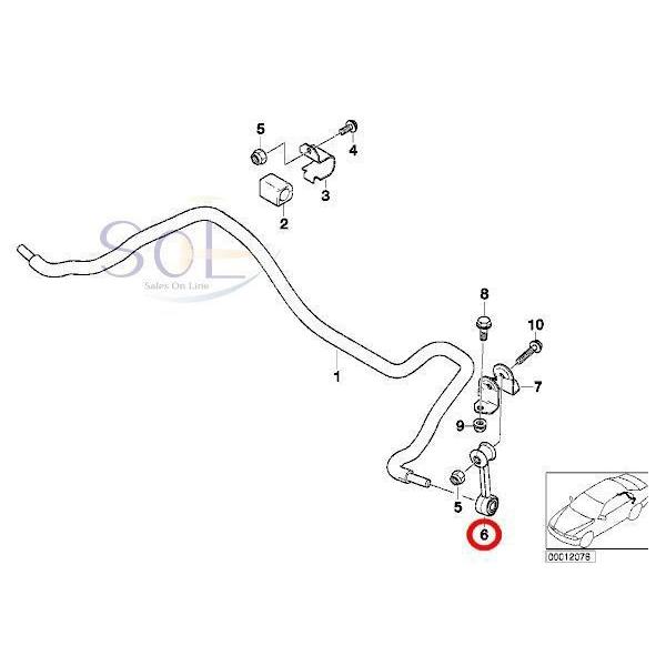 BMW E46 リア スタビライザー ペンドラムサポート(スタビリンク) 左右セット 318i 320i 323i 325i 328i 330i 33551094619 出荷締切18時|solltd|02