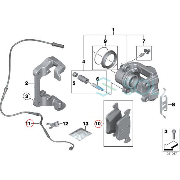 HAPAD フロント ブレーキパッド + ブレーキパッドセンサー + ブレーキローター 3点セット BMW F22 F23 220i 34106859182 34356792289_2