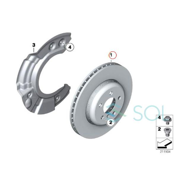 HAPAD フロント ブレーキパッド + ブレーキパッドセンサー + ブレーキローター 3点セット BMW F22 F23 220i 34106859182 34356792289_3