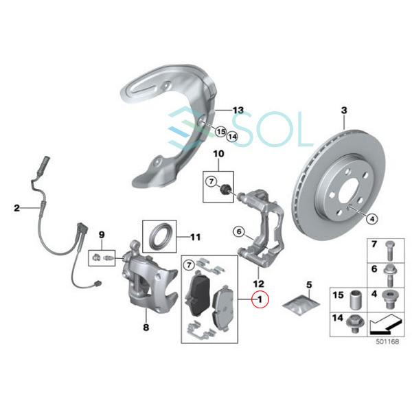 BMW HAPAD BMW F48 X1 F39 X2 フロント ブレーキパッド 左右セット 18i