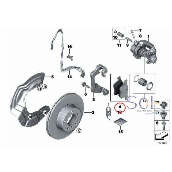 BMW HAPAD BMW フロント ブレーキパッド 左右セット E84 X1 E90 E91