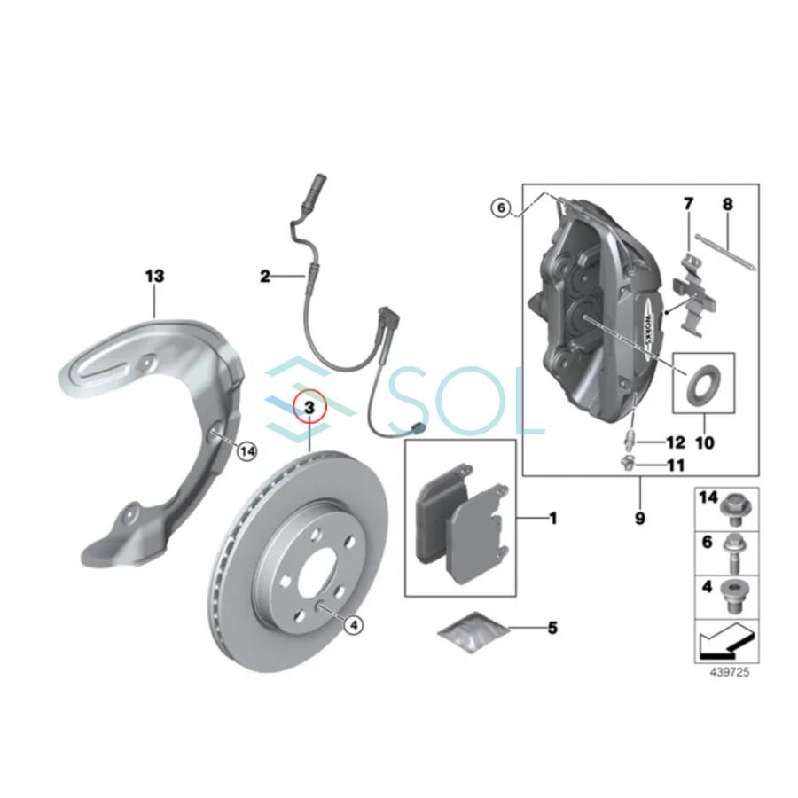 BMW フロント ブレーキローター MINI ミニ F54 F56 F57 F60