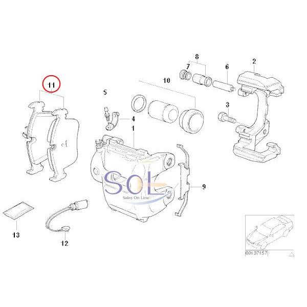 リア ブレーキパッド ディスクパッド 左右セット BMW E65 E66 E70 X5 E71 X6 740i 745i 750i 760i 745Li 750Li 760Li 3.0si 4.8i 35i 50i M｜solltd｜03