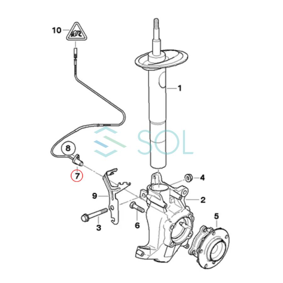 BMW BMW F30 F31 F34 リア スピードセンサー ABSセンサー 左右共通