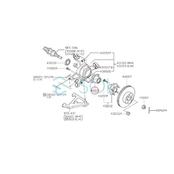 日産 ステージア(WC34 WGC34 WGNC34 WHC34) シルヴィア(S15) リア ホイールハブベアリング 左右共通 43210-AA100  43210-AA000 : 43210aa100-001 : 自動車パーツの宝箱 SOL - 通販 - Yahoo!ショッピング