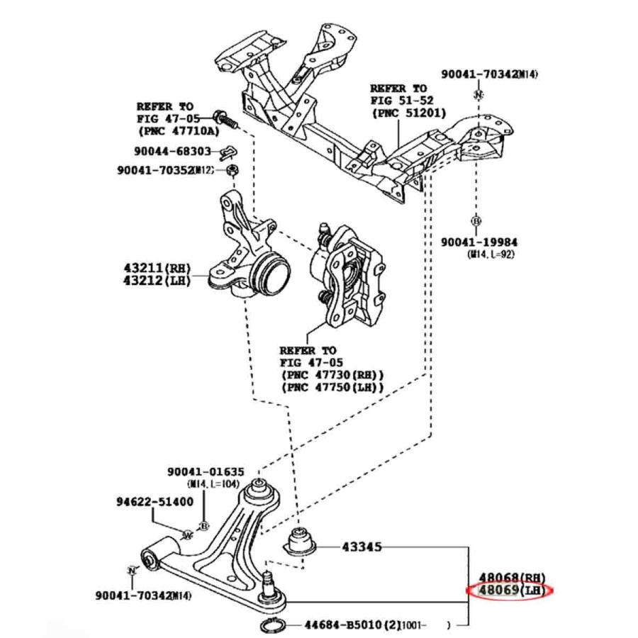 ダイハツ（DAIHATSU） ハイゼットカーゴ S331V フロント ロアアーム