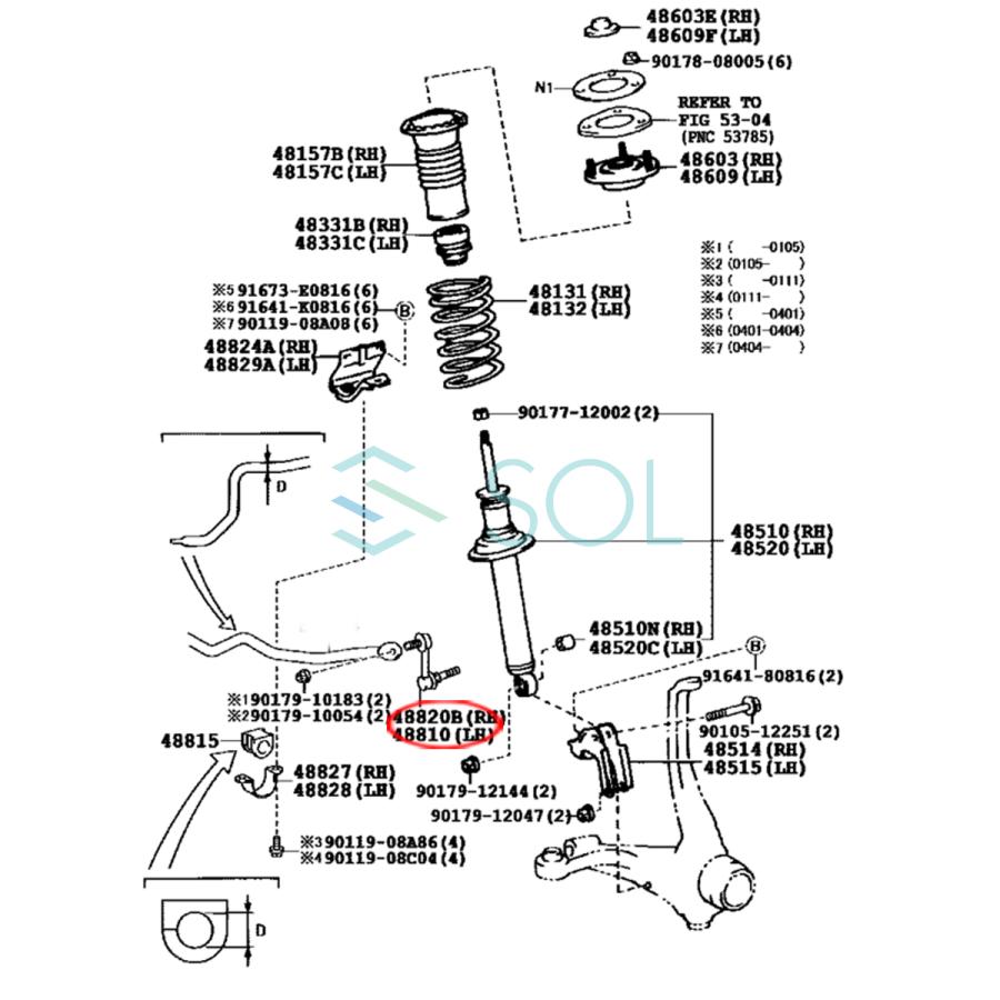 トヨタ 純正品 アルテッツァ フロントスタビライザー リンク 左右セット トヨタ（TOYOTA） アルテッツァ SXE10 フロント スタビリンク ナット付