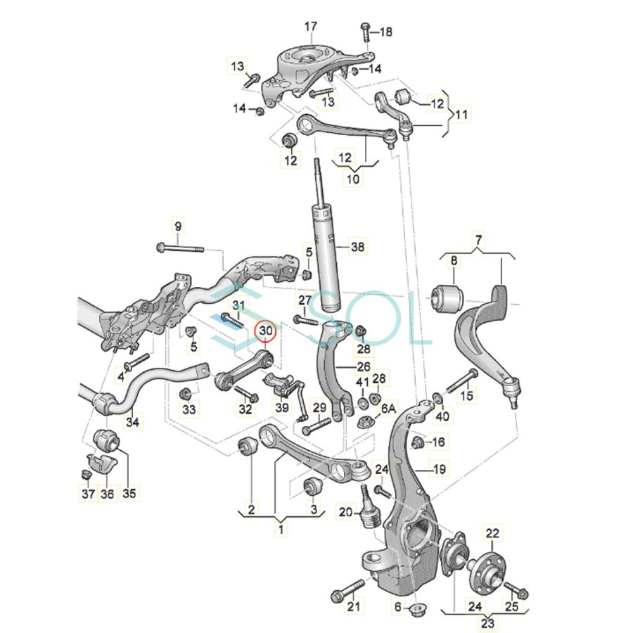 フロント スタビライザーリンク スタビリンク 左右共通 ポルシェ マカン 95B 4M0411317 8K0411317D 8K0411317E 4G0411317A  4M0411317J｜solltd｜04