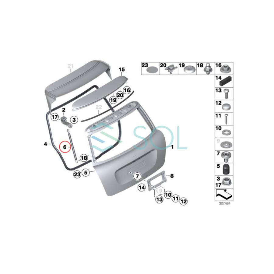 BMW MINI R56 トランクダンパー リアゲートダンパー 左右セット ワン クーパー クーパーS JCW 51247148902 出荷