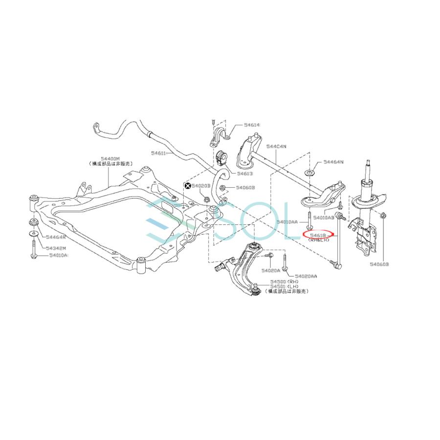 日産（NISSAN） セレナ C27 フロント スタビライザーリンク スタビ