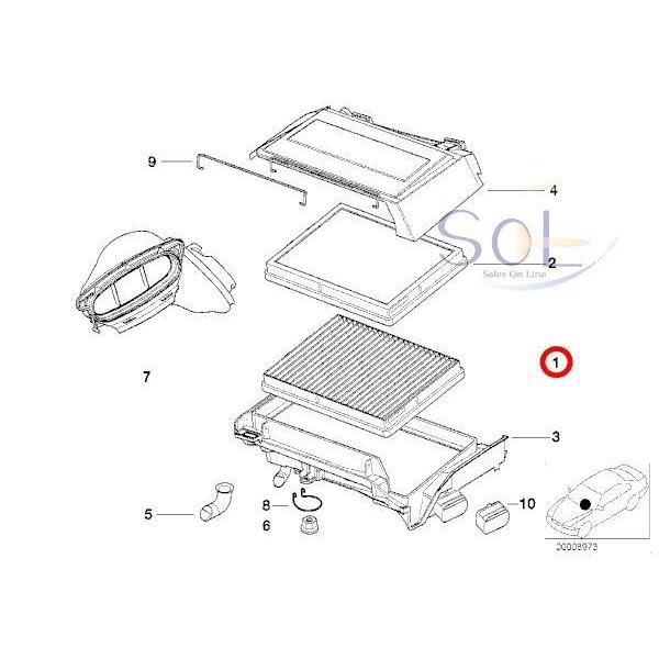 BMW E39 エアコン マイクロフィルター(チャコール キャニスターフィルター) 2枚セット 525i 528i 530i 540i M5 64112182533 出荷締切18時｜solltd｜02