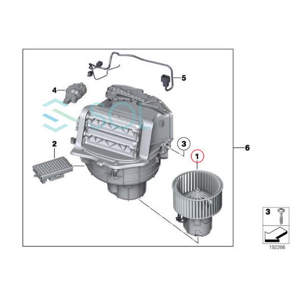 BMW BMW F07 F10 F11 エアコン ブロアモーター ブロアファン(右