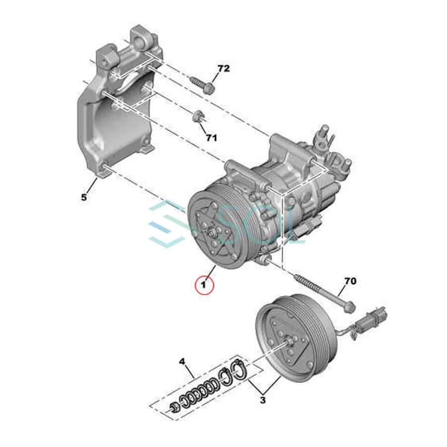 PEUGEOT プジョー 208 A90 A91 エアコンコンプレッサー AC PEUGEOT プジョー 208 A90 A91 エアコンコンプレッサー AC