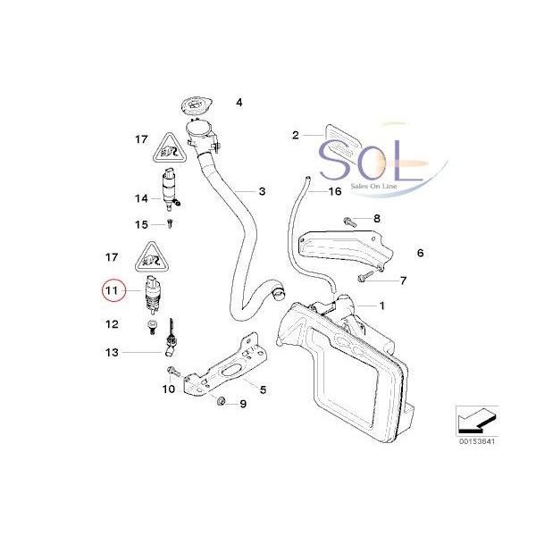 BMW E65 E66 F01 F02 G11 G12 ウォッシャーポンプ 730d 735i 740i 740Le 745i 745Li 750i 750Li 760i 760Li 67126934159 67127302589｜solltd｜02