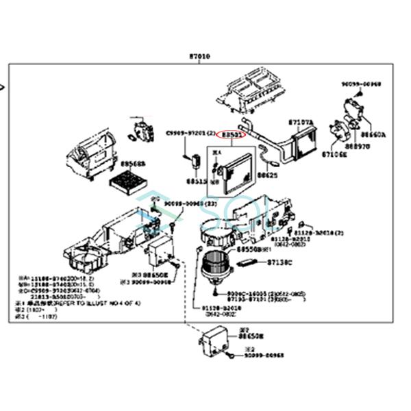 SUBARU（スバル） プレオ(L285B L275F L285F) エバポレーター 88304-B2010 88501-B2020 出荷締切 ...