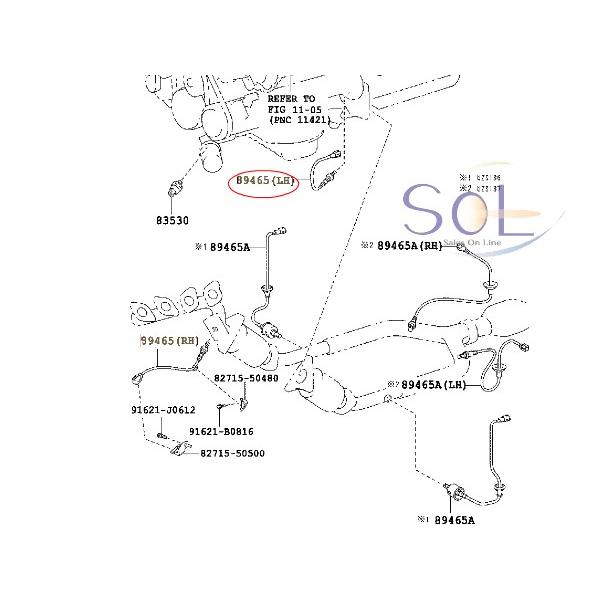 トヨタ フロント O2センサー ラムダセンサー 左右セット 89465 トヨタ フロント O2センサー ラムダセンサー 左右セット 89465