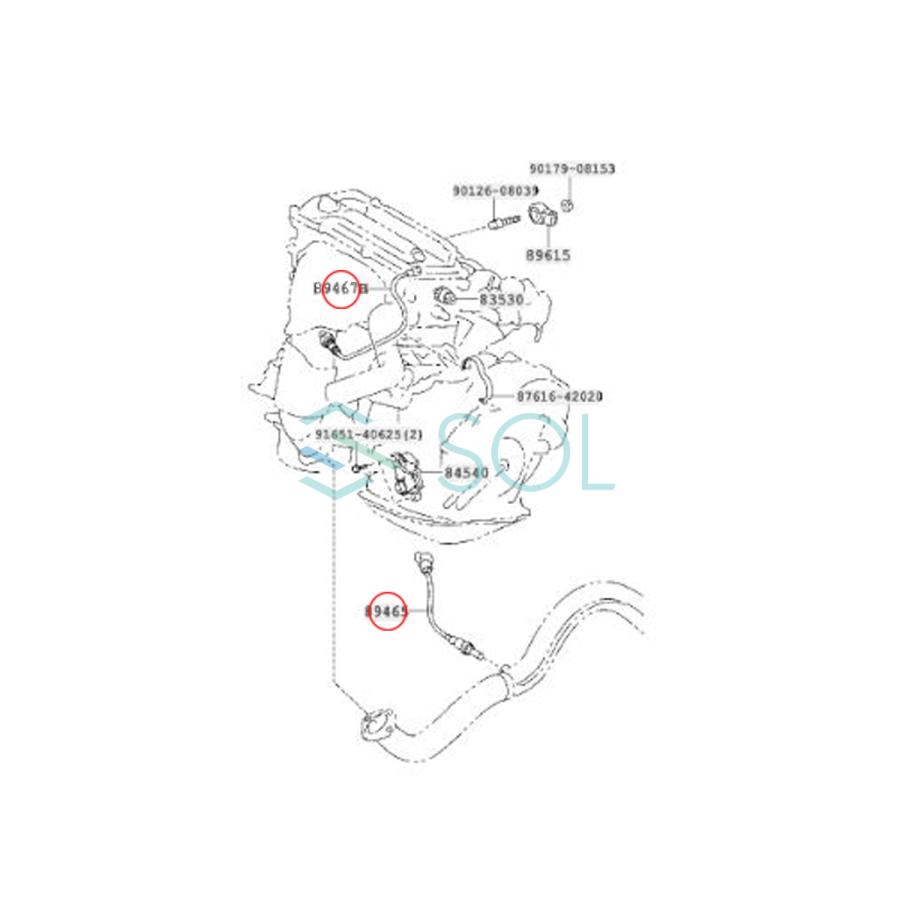 トヨタ（TOYOTA） エスティマ(ACR50W ACR55W) O2センサー ラムダ