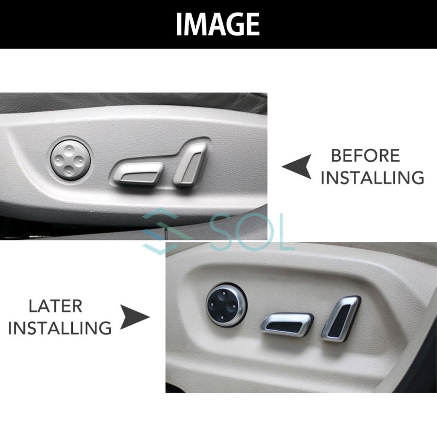 送料185円 アウディ A3 S3 RS3(8V) パワーシートスイッチ 電動シート調整スイッチ 交換タイプ クロームメッキ＆ブラック 6点