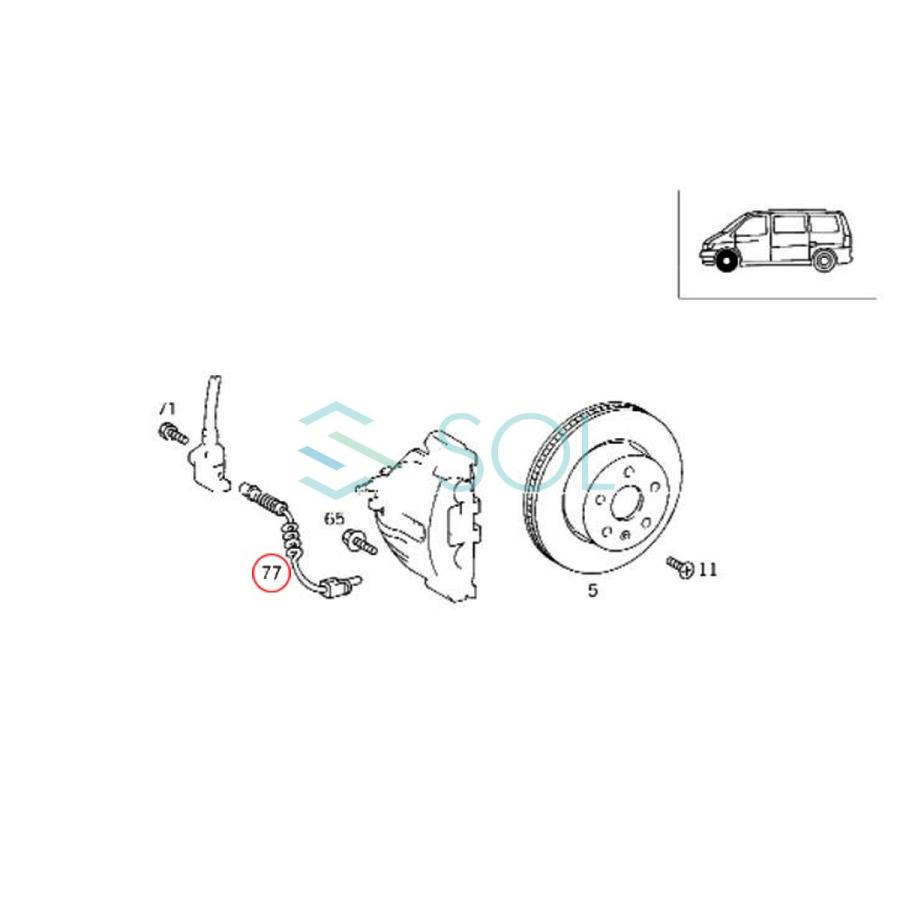 ベンツ W463 W638 フロント リア ブレーキパッドセンサー 左右共通 G320 G500 G55 V230 V280 9015400117 9015400017 出荷締切18時｜solltd｜02