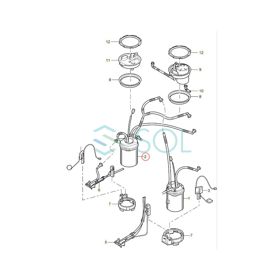 PORSCHE フューエルポンプ ポルシェ カイエン 955 957 958 92A